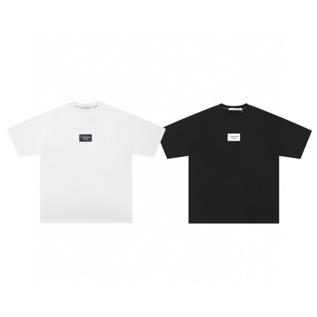 Calvin Klein CK Classic Contrast Logo Couple's T-Shirt | Unisex Cotton Essential