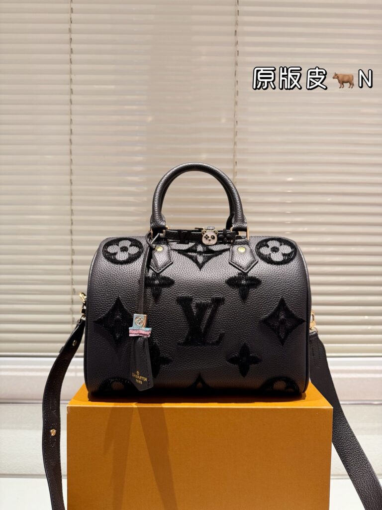Louis Vuitton SPEEDY 25 Pillow Bag - Monogram Crossbody Bag (25cm) with Gift Box | Top Layer Leather