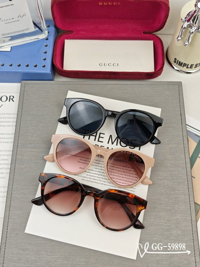 GUCCI 2025 Spring Retro Round Polarized Sunglasses | TR90 Ultra-Light Frame | Model G9750