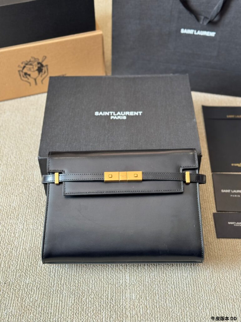 YSL Manhattan Cowhide Tote Bag - 30*21cm Structured Work Bag