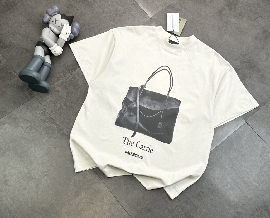 BALENCIAGA Handbag Print Couple Tee | 280GSM Heavyweight Cotton | DTG Logo Art | Unisex Streetwear