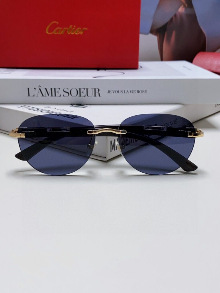 【Cartier】2025 Rimless Leopard Sunglasses丨Trending Style丨Unisex UV Protection