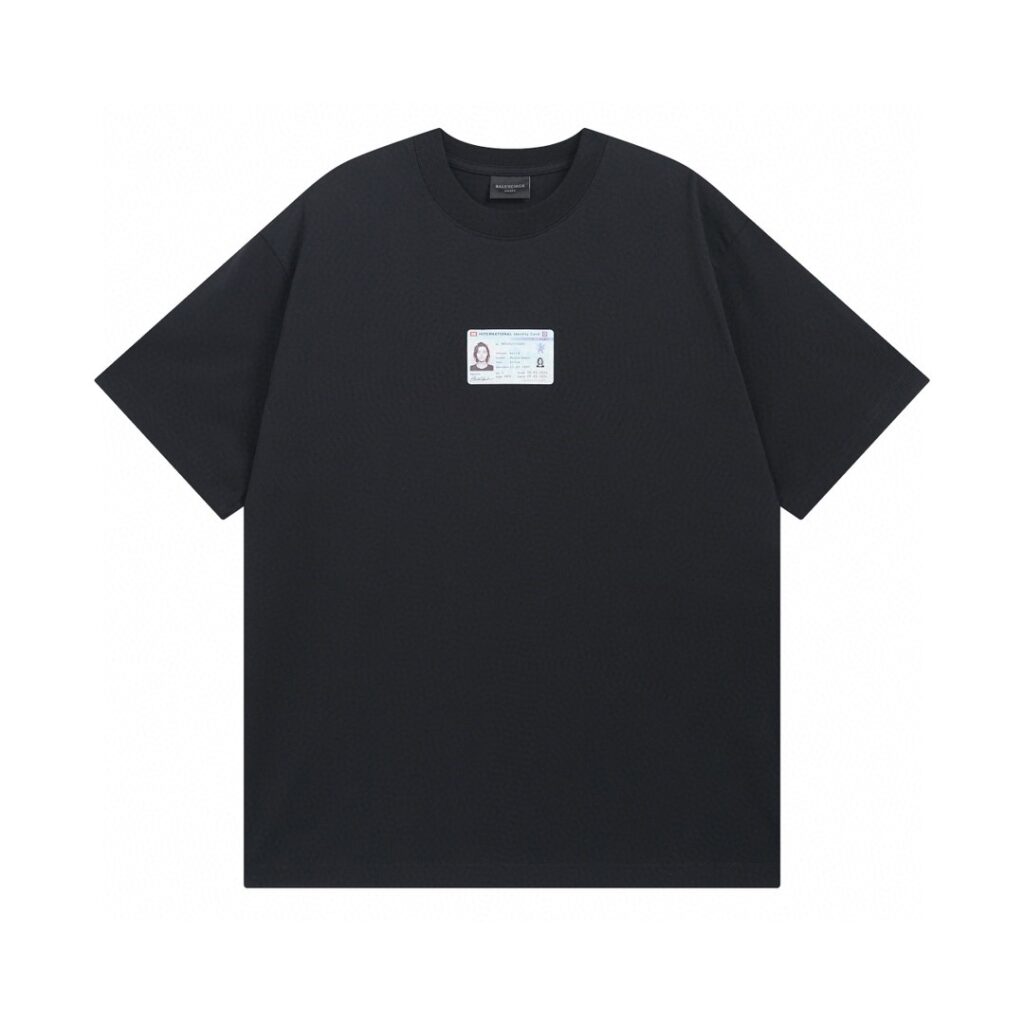 BALENCIAGA 2025 SS ID Digital Print Oversized T-Shirt - 260G Heavyweight Premium Cotton