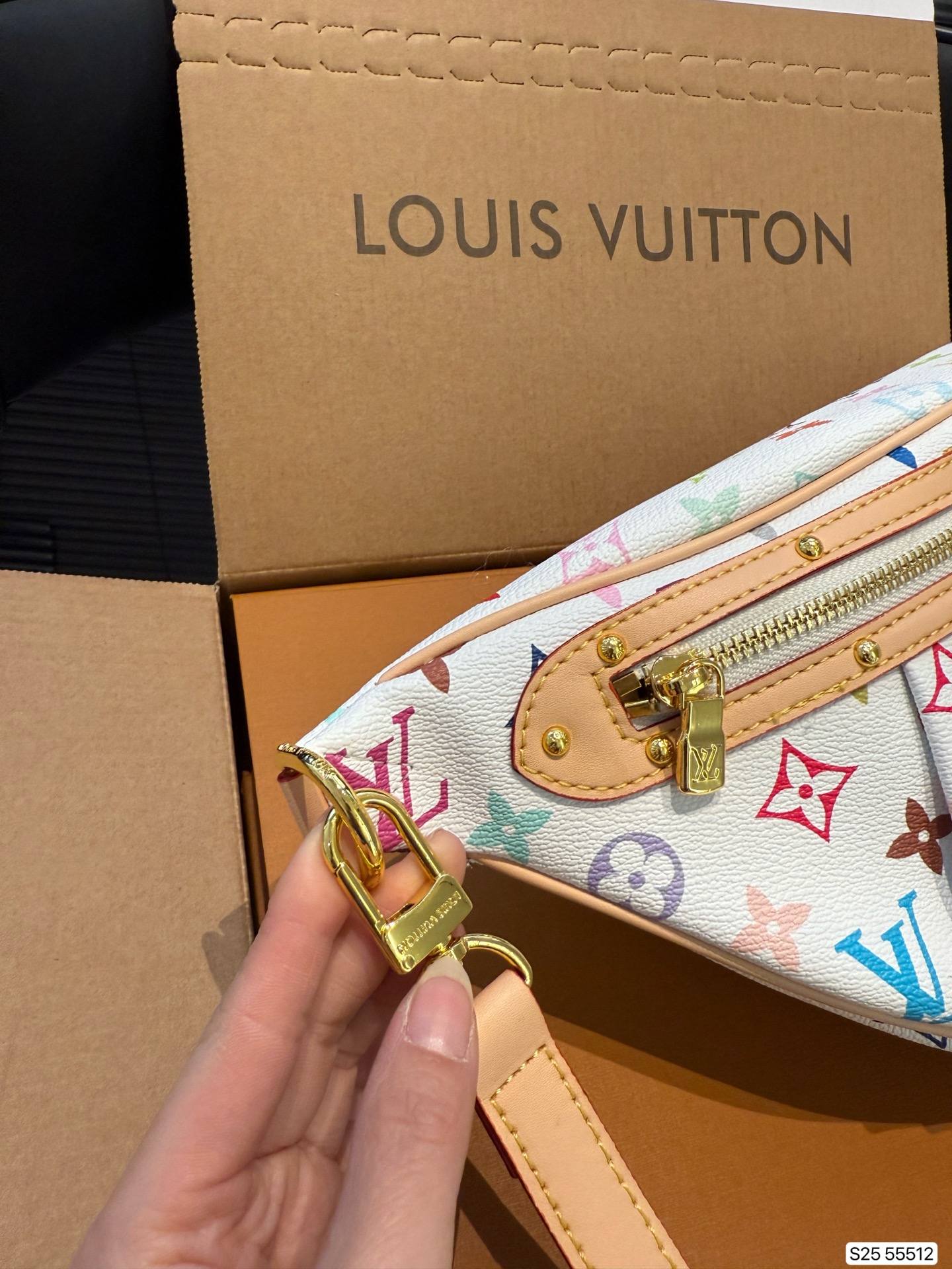 Louis Vuitton LV Monogram Chest Bag 38x18cm with Airplane Folding Box - Image 7