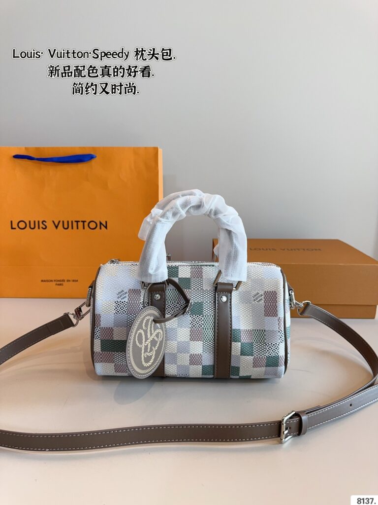 Louis Vuitton Keepall Pillow Bag - Full Leather (25x11x14cm) w/ Dust Bag & Gift Box