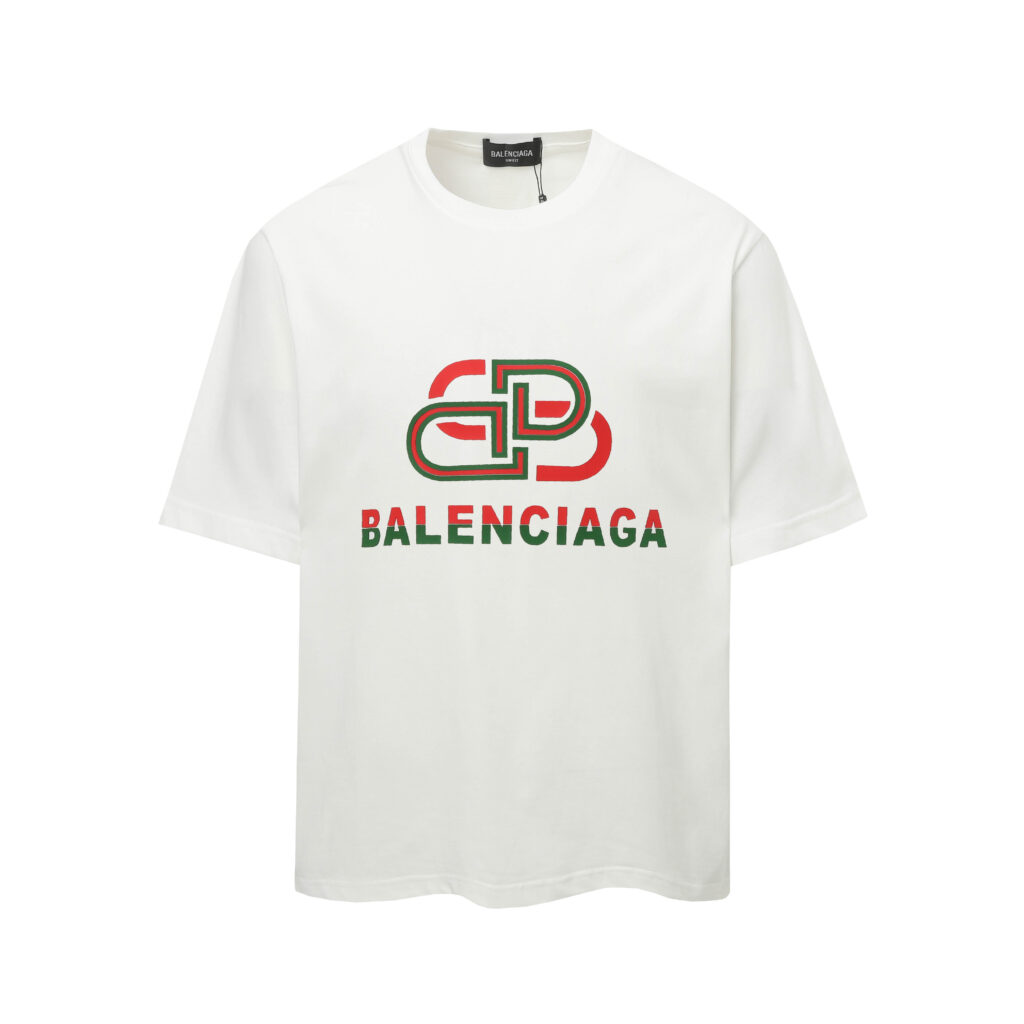 Balenciaga Vintage Camo Lock Detail T-Shirt | 280g Heavyweight Fabric | Classic Crew Neck | No Shrink/No Pilling | Black/White | XS-L