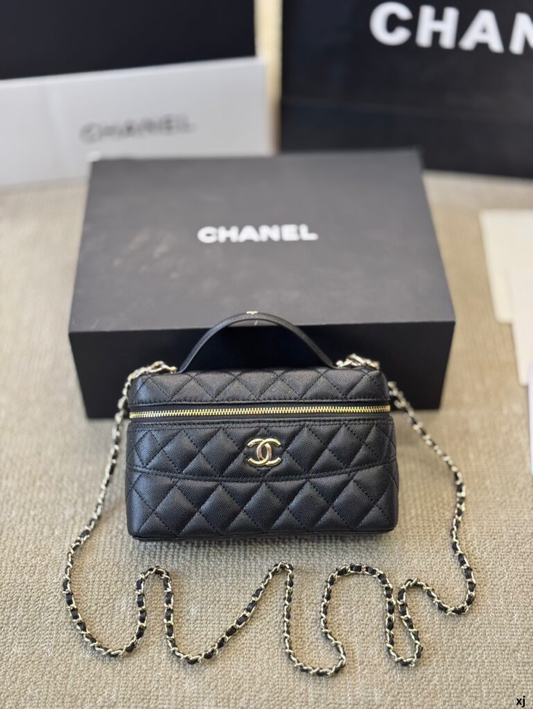 Chanel Lunch Box Bag | 20×13cm Lambskin | Vintage Lunchbox Design | Full Gift Box