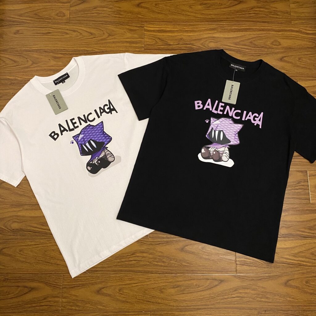 Balenciaga Lolita Print T-Shirt 2025 | 260GSM Cotton | 4-Thread Stitching | Unisex Couple Wear