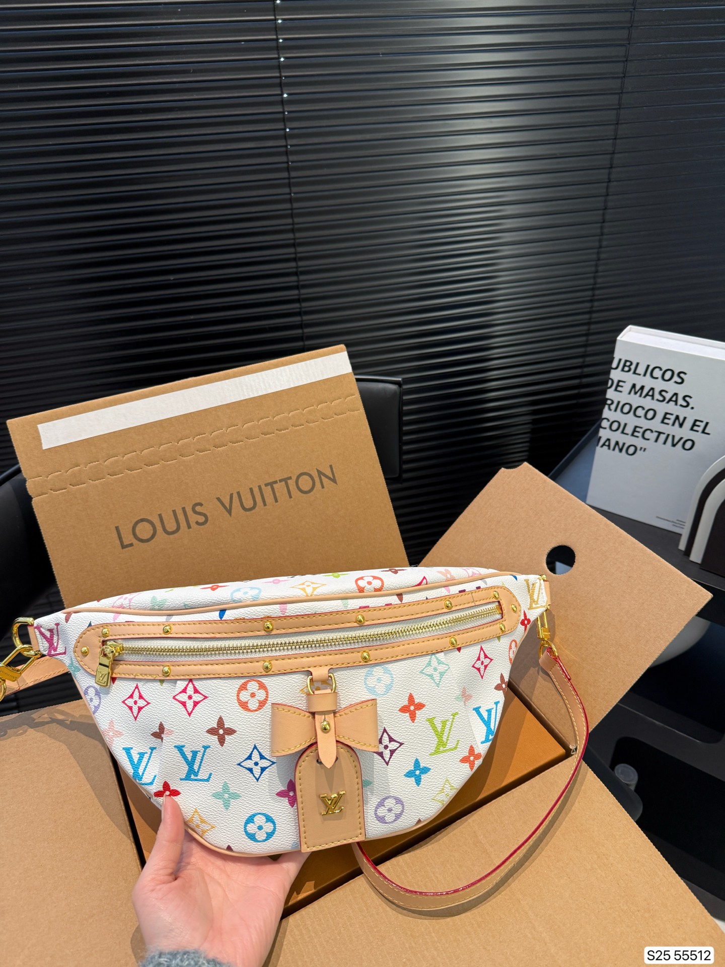 Louis Vuitton LV Monogram Chest Bag 38x18cm with Airplane Folding Box - Image 4