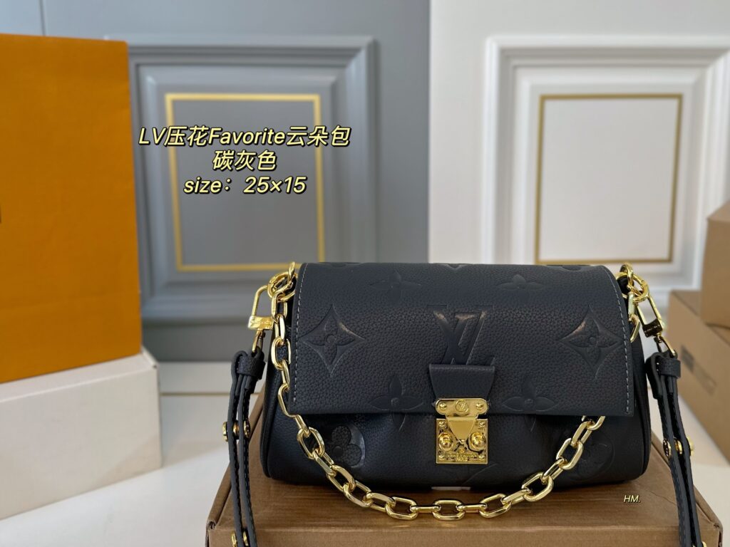 LV New Embossed Favorite Cloud Bag | Folding Gift Box | 25×15cm Handbag Crossbody Bag