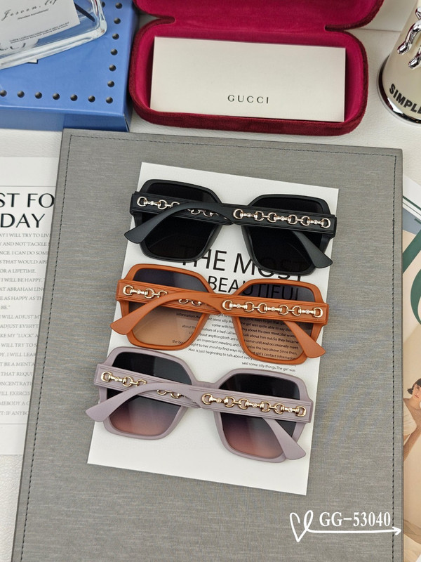 GUCCI 2025 Spring Retro Round Polarized Sunglasses | TR90 Ultra-Light Frame | Model G9751 - Image 2