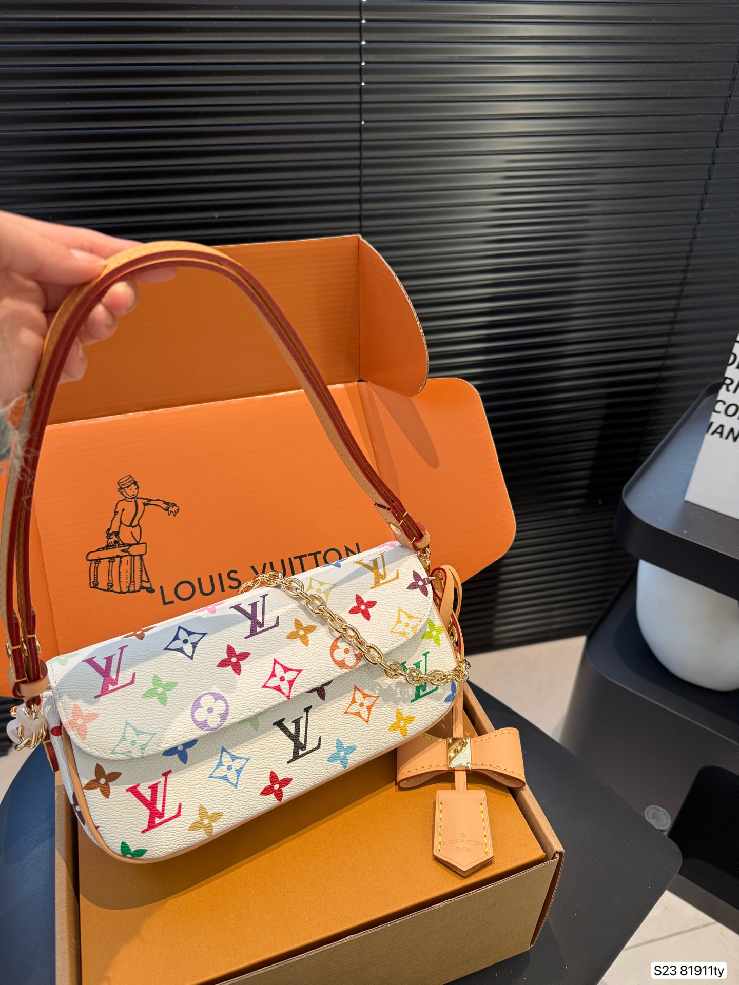 Louis Vuitton LV Monogram Slim Clutch 22x12cm with Airplane Folding Box - Image 2