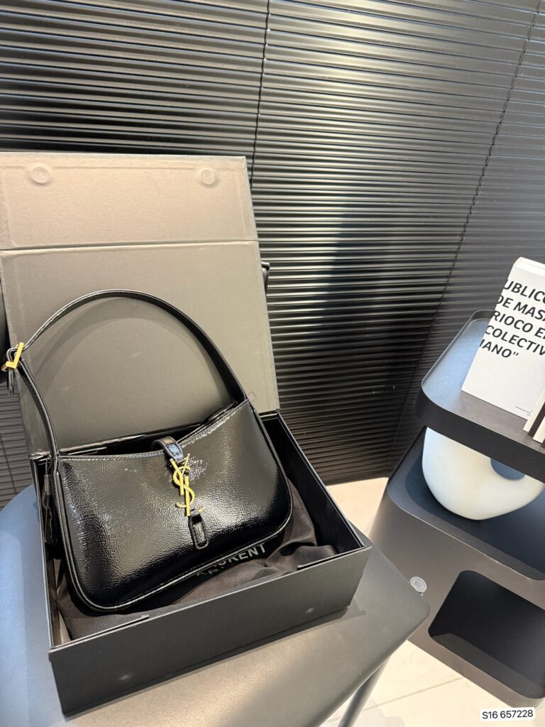 YSL Hobo Underarm Bag - 25*16cm with Foldable Gift Box (Calfskin Leather)