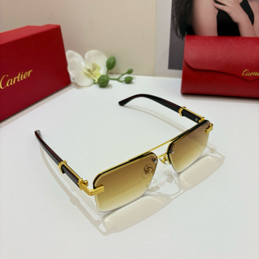【Cartier】2023 New Square Sunglasses丨Luxury Metal Frame丨Driving & Travel