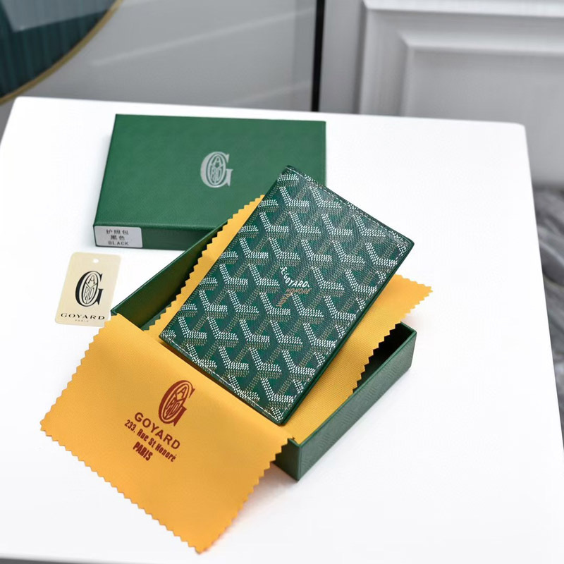 Goyard 2025 New Card Holder - Chevron Pattern & Genuine Leather (Unisex)