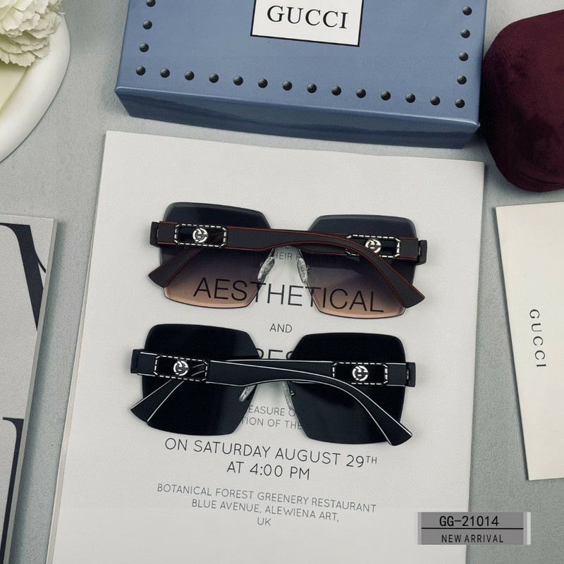 GUCCI 2025 Spring Retro Round Polarized Sunglasses | TR90 Ultra-Light Frame | Model G9749 - Image 2