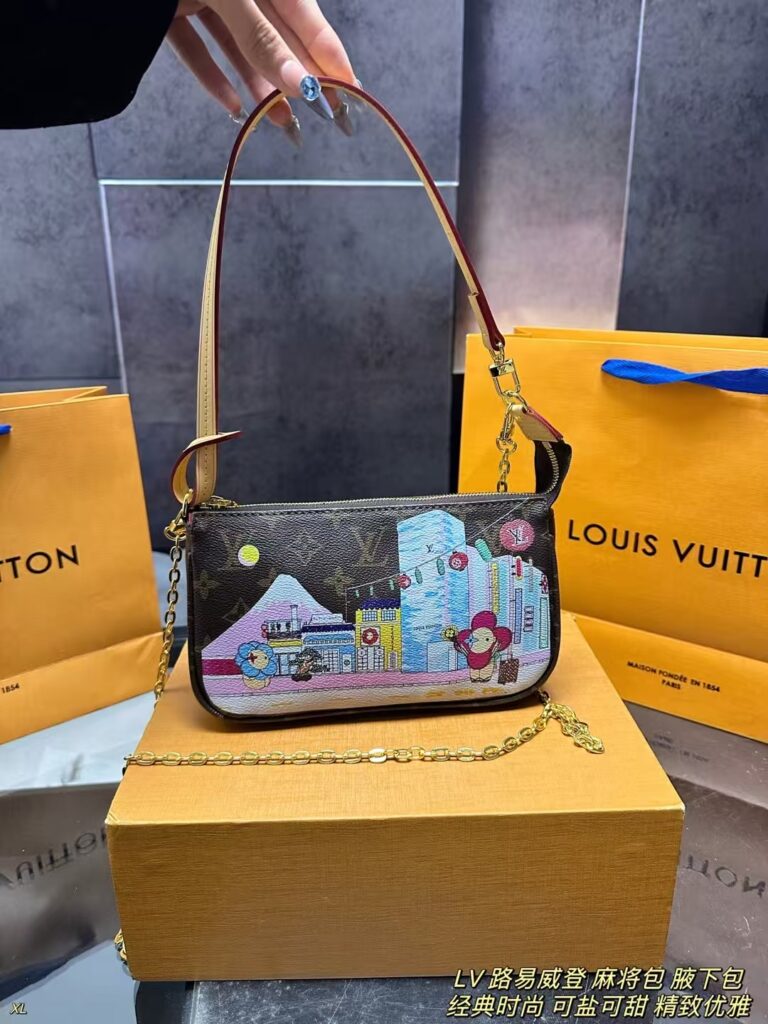 Louis Vuitton Graffiti Underarm Bag (22×14cm)