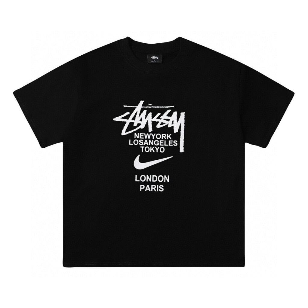 STUSSY × NIKE Collab Tee | 250GSM Cotton | Eco Ink Print | Full Packaging | 1:1 Replica