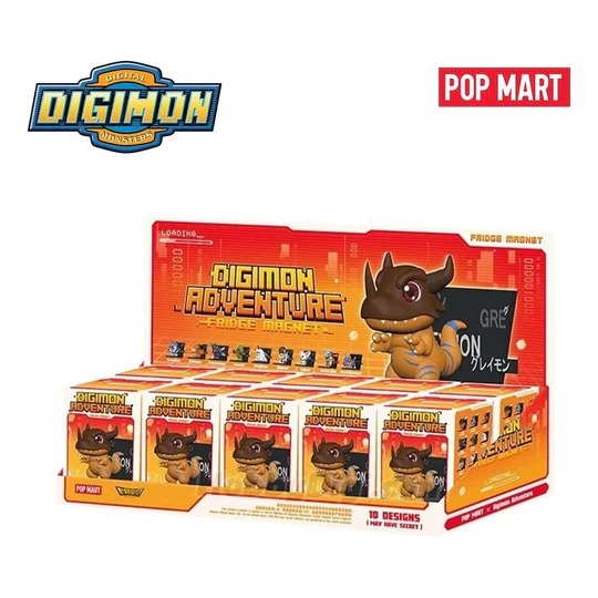 Pop Mart Digimon Fridge Magnet Sealed Case (10 Blind Boxes)