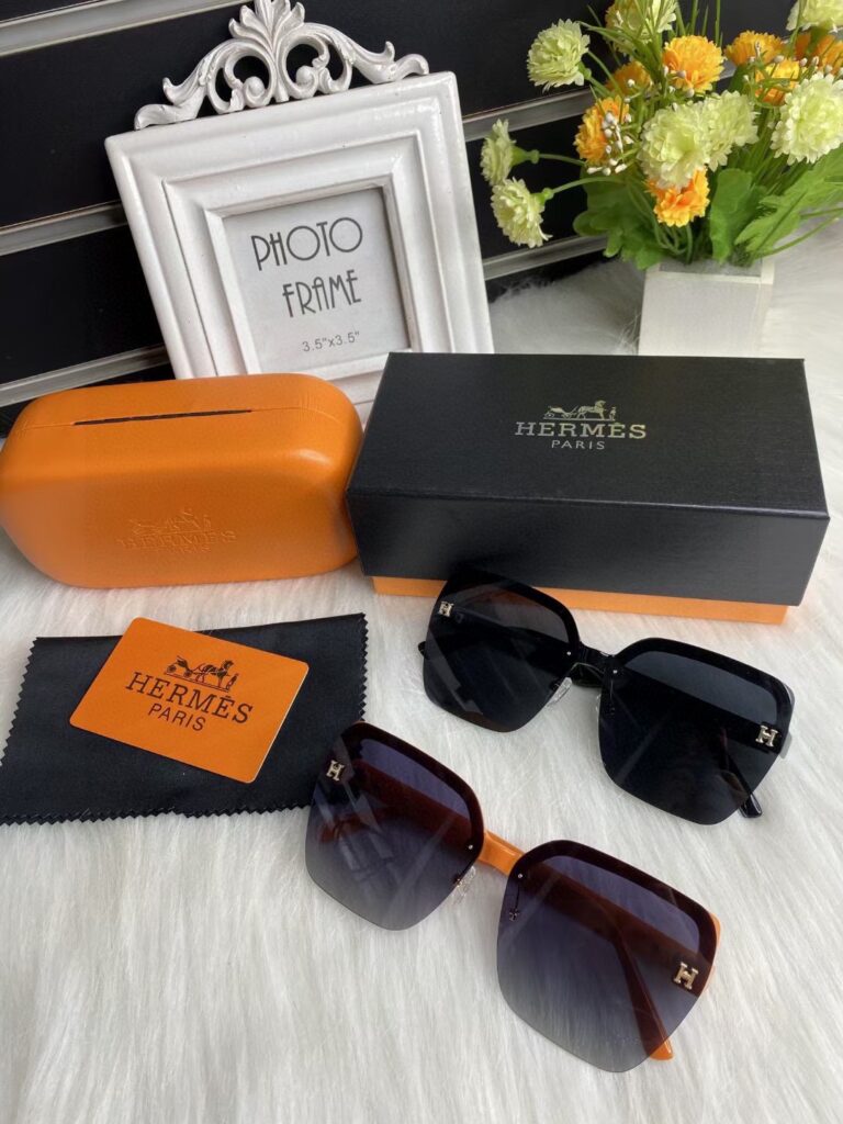 【Hermes Semi-Rim Sunglasses】2025 Couple Edition丨Polarized Lenses丨TR-90 Frame丨Luxury Gift Set