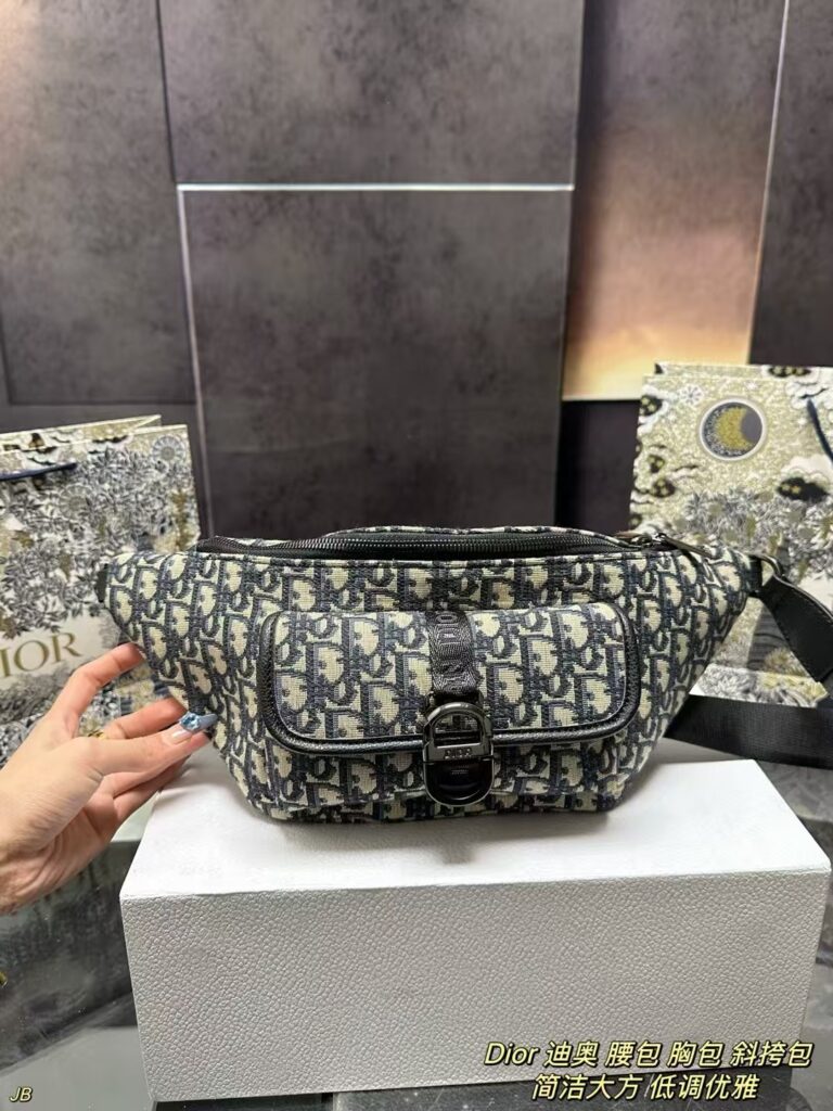 Dior Multi-Function Waist Bag (38×18cm) - Spacious Design with Gift Box