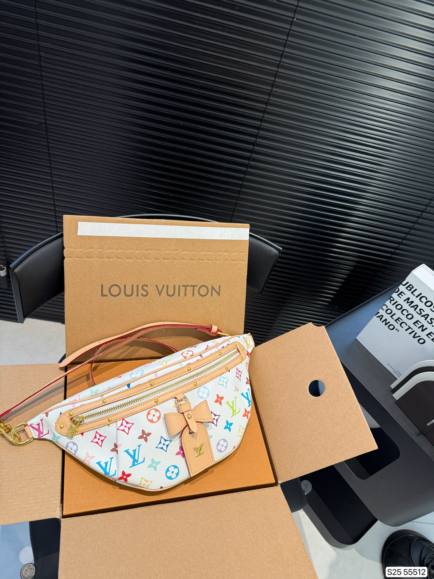 Louis Vuitton LV Monogram Chest Bag 38x18cm with Airplane Folding Box - Image 3