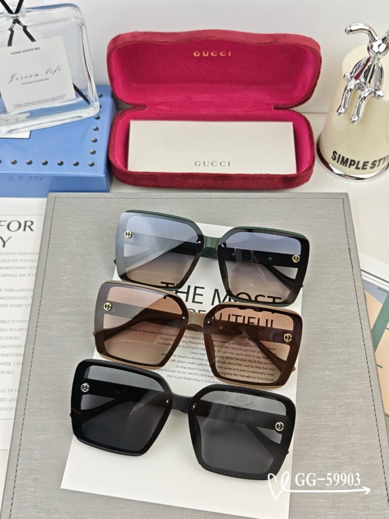 GUCCI 2025 Spring Retro Round Polarized Sunglasses | TR90 Ultra-Light Frame | Model G9754
