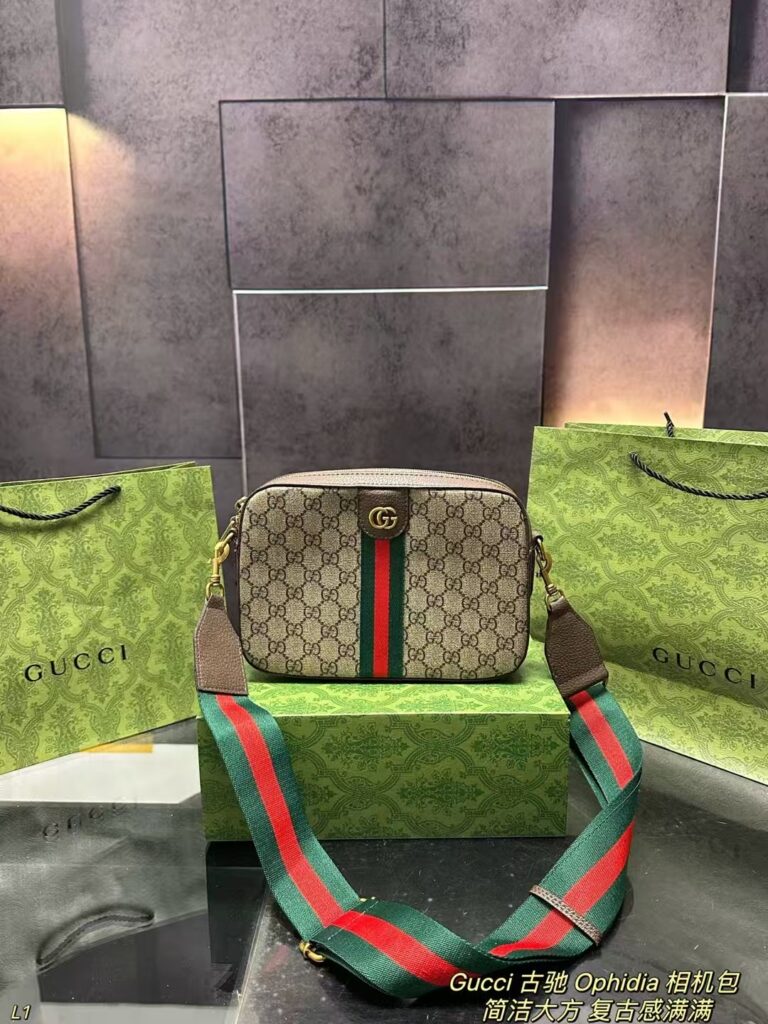 Gucci Ophidia Camera Bag with Box (25*17cm) - Crossbody Bag