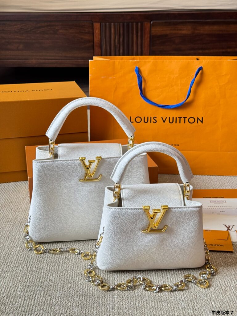 Louis Vuitton LV Capucines Full Leather Bag Large 27x18cm / Small 20x15cm