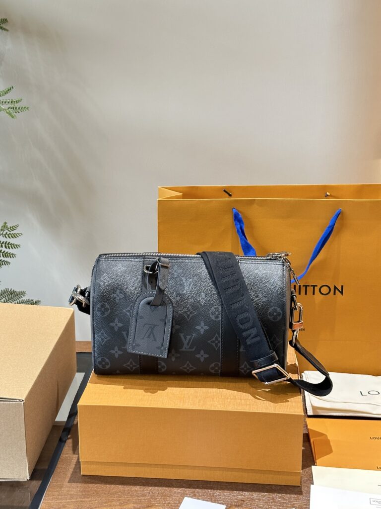 LV Keepall 25 Black/Grey Monogram 25cm