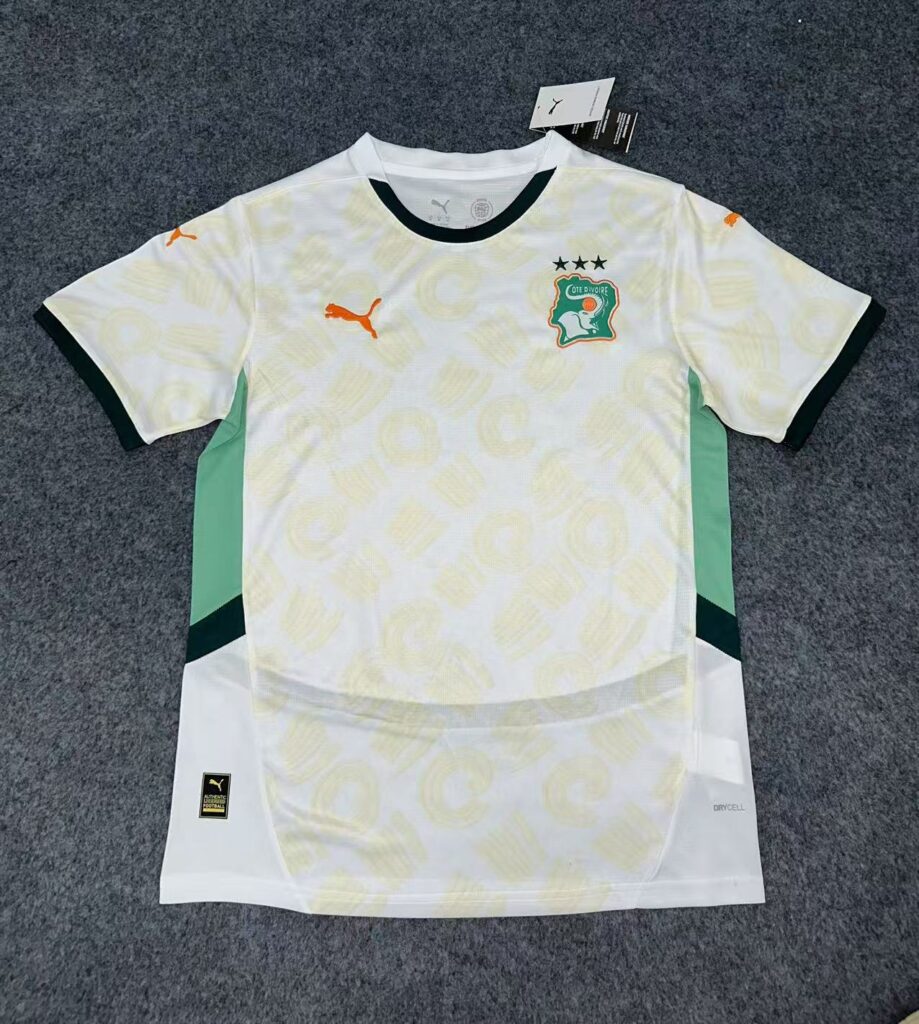 Côte d'Ivoire 25-26 Away Jersey - Player Version (Breathable Fabric, 3D Embroidered Badge, S-2XL)