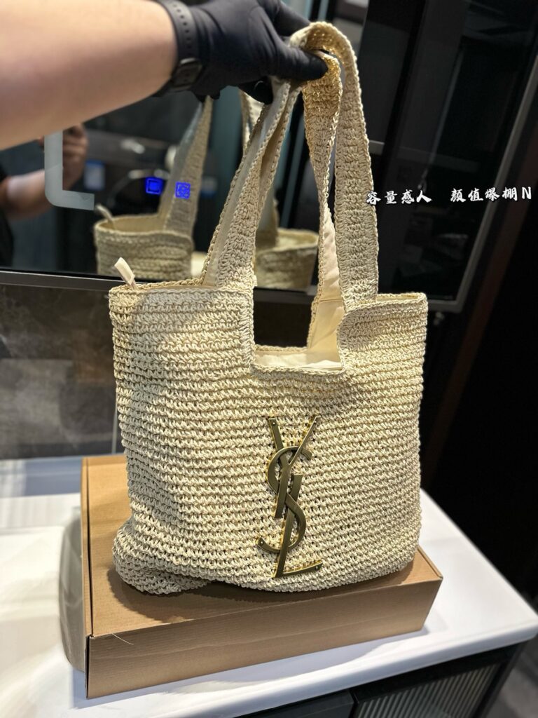 YSL Woven Tote Bag - 37*35cm Vacation Style Oversized Bag (Handcrafted)