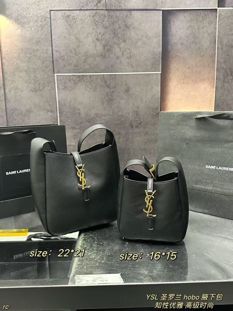 YSL Hobo Underarm Bag – Classic Shoulder Bag in Large (22*21cm) & Small (16*15cm) with Original Box