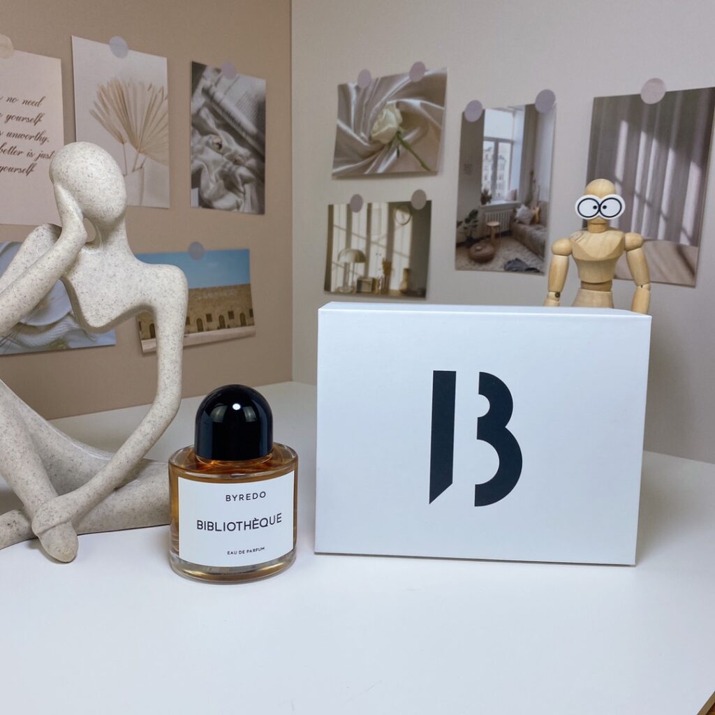 BYREDO Bibliothèque - Where Peach Meets Antique Leather