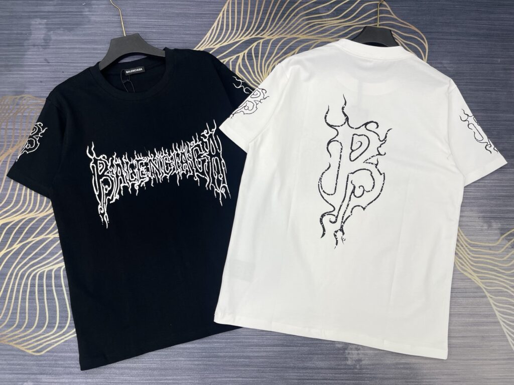 Balenciaga 2025 SS Double-Side Print T-Shirt | 280GSM Heavy Cotton | Celebrity Streetwear | 1:1 Quality