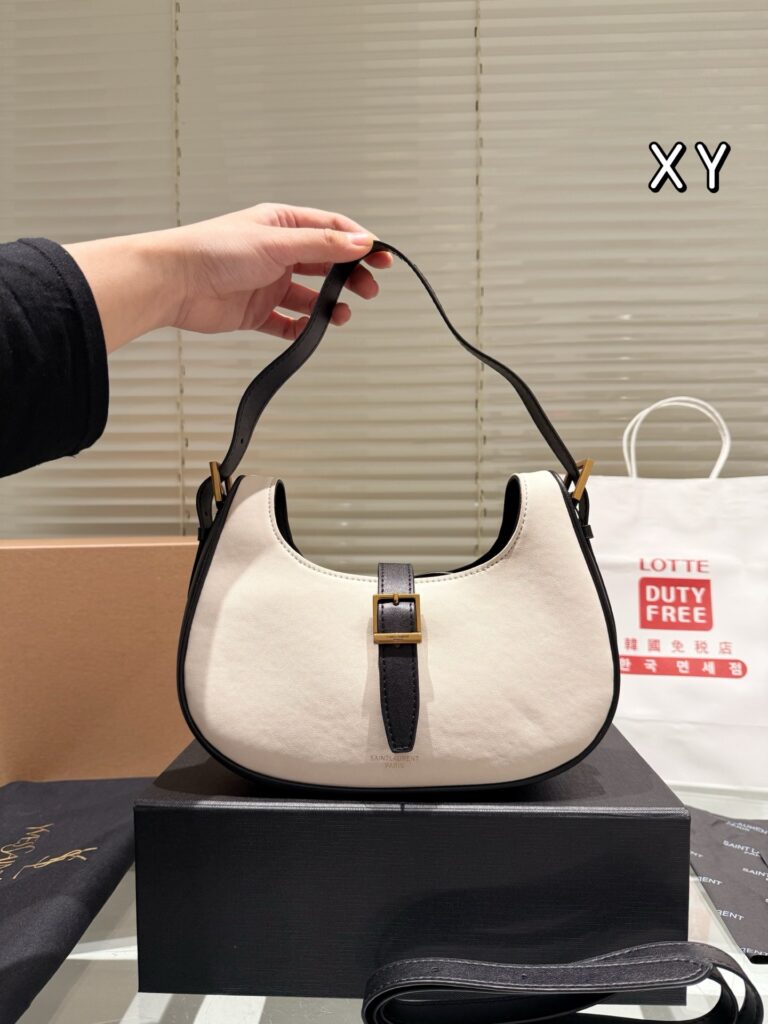 YSL Le Fermoir Inspired Underarm Bag - 25*16cm Cowhide with Lock Closure