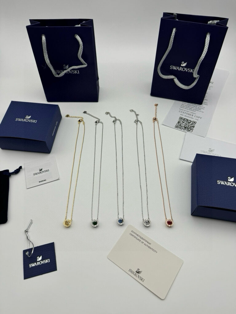 【SWAROVSKI】Dancing Heart Necklace丨Floating Crystal丨Rhodium Plated丨Adjustable 45cm丨Full Set