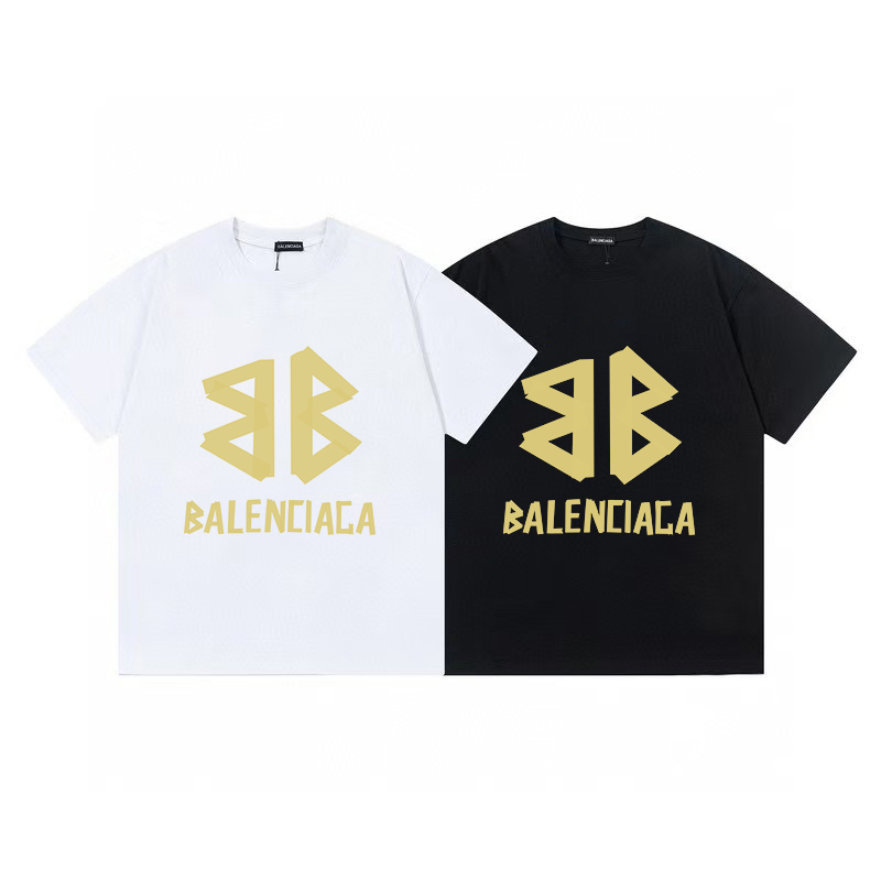 Balenciaga Classic Logo T-Shirt 2025 | 280GSM Premium Combed Cotton | Full Packaging Tags | Unisex | Black/White