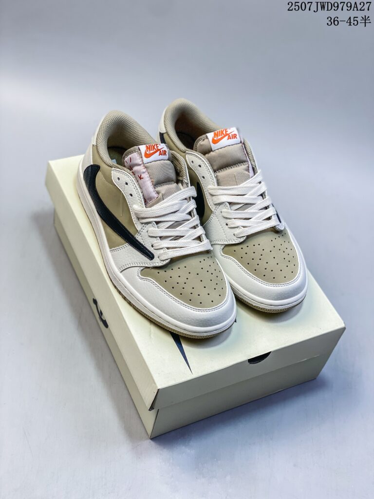 Travis Scott x Air Jordan 1 Low "DIY Reverse Swoosh" Limited Edition - 1:1 Premium Replica | US 4.5-11