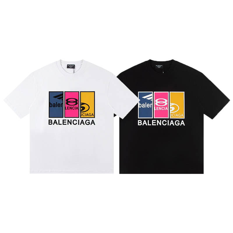 Balenciaga Classic Logo T-Shirt 2025 | 280GSM Premium Combed Cotton | Full Packaging Tags | Unisex | Black/White