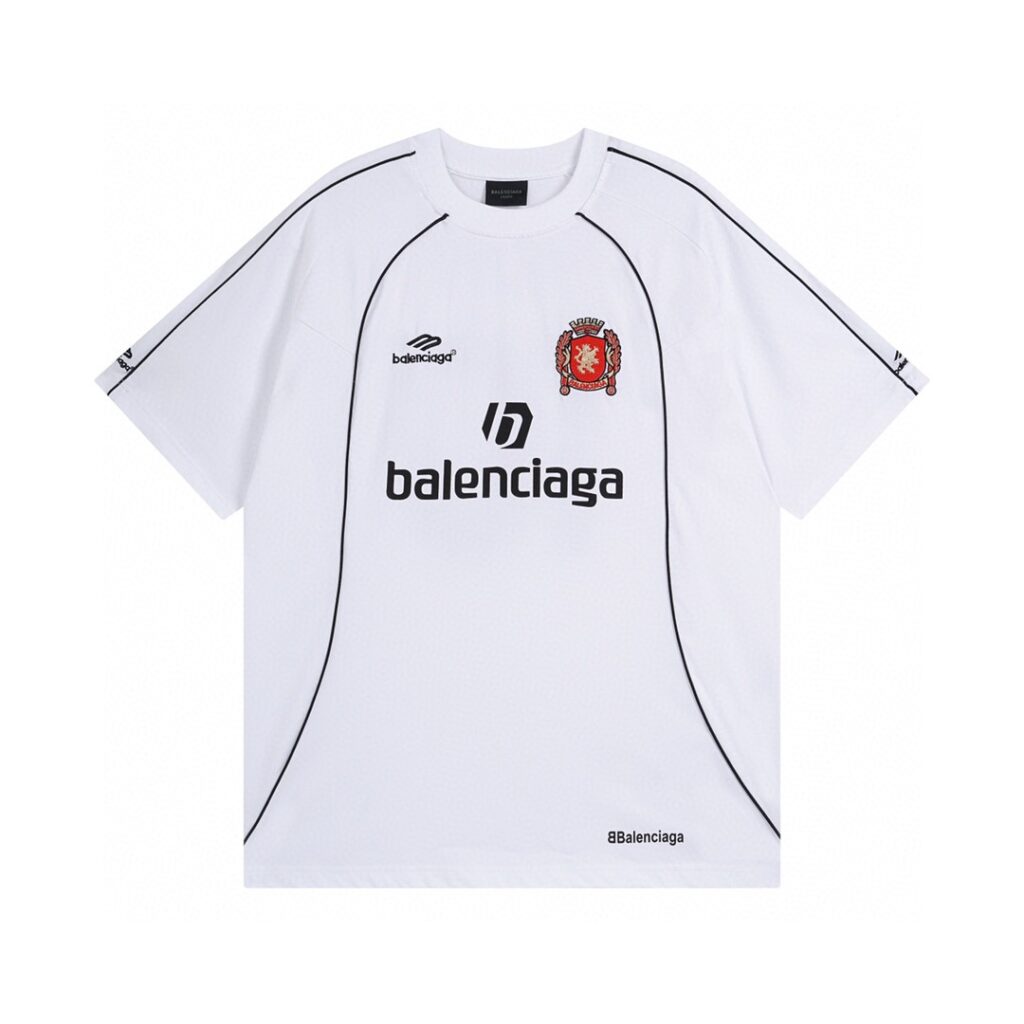 Balenciaga Football Collab T-Shirt 2025 | 260GSM Cotton | Tajima Embroidery | Kornit Digital Print | 1:1 Replica