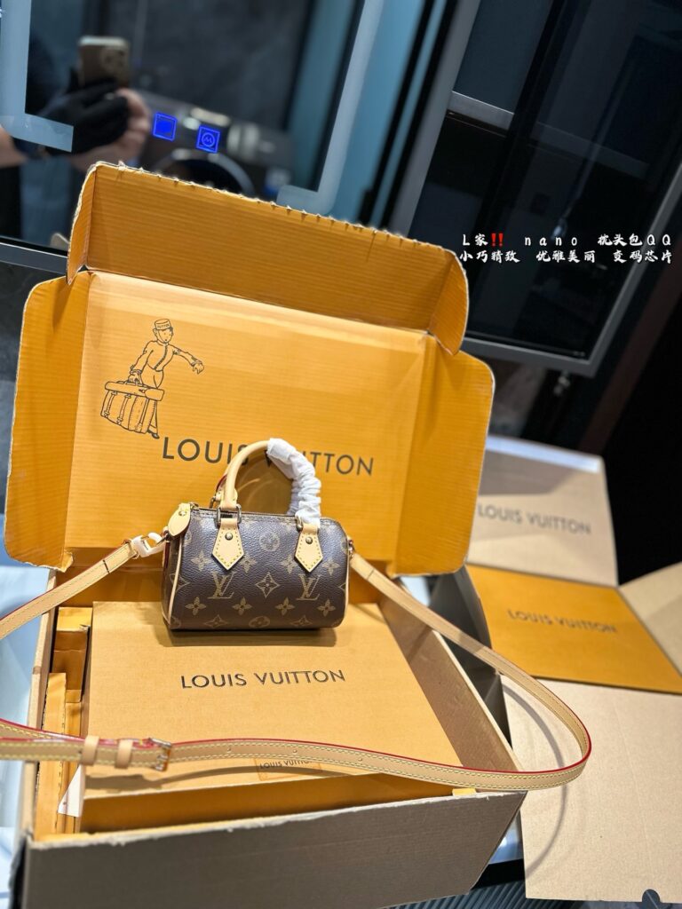 Louis Vuitton LV Speedy Nano Pillow Bag 16x8x20cm with Airplane Gift Box