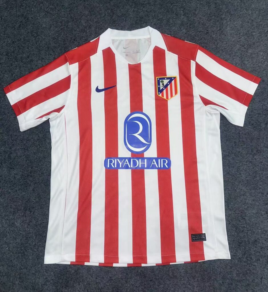 Atlético Madrid 25-26 Home Jersey - Player Version (Nike Dri-FIT, 3D Crest, S-4XL)