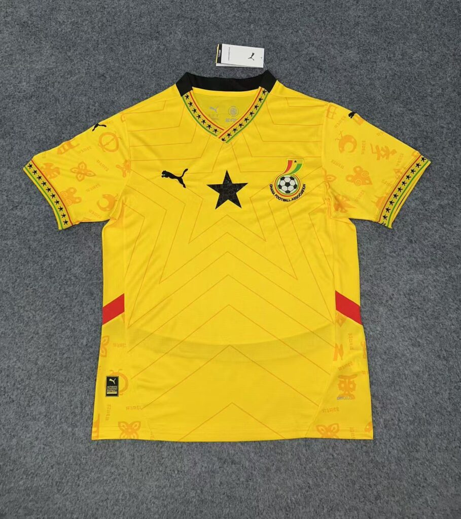 Ghana National Team 25-26 Away Jersey - Selected Style Football Shirt (Breathable Fabric, Moisture-Wicking, S-2XL)