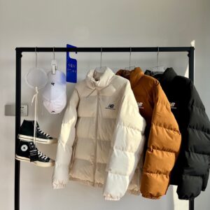New Balance Stand Collar Puffer Jacket - 500g Down Cotton Fill Coat