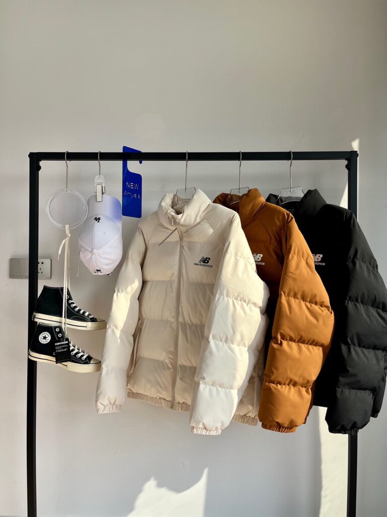 New Balance Stand Collar Puffer Jacket - 500g Down Cotton Fill Coat