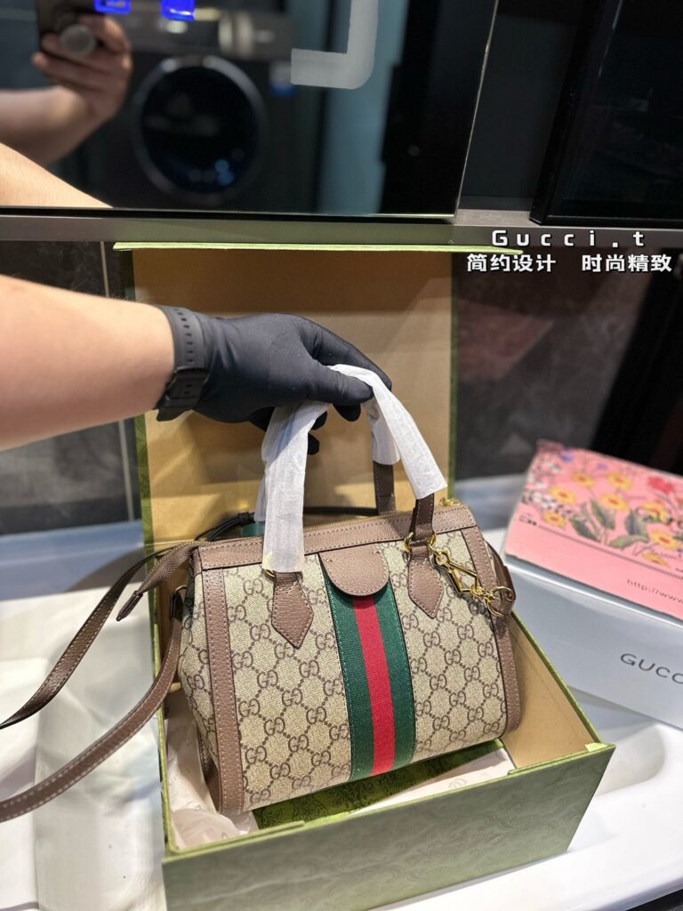 GUCCI Exquisite Travel Bag with Gift Box (25*10*20cm)