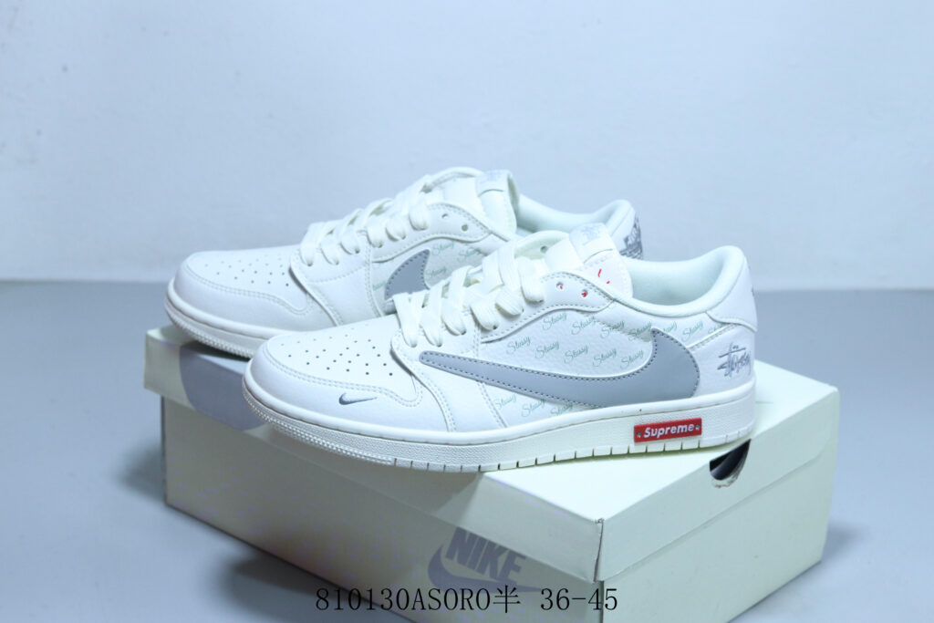 Stussy x Air Jordan 1 Low "Reverse Swoosh" - 1:1 Premium Replica | US 4.5-11