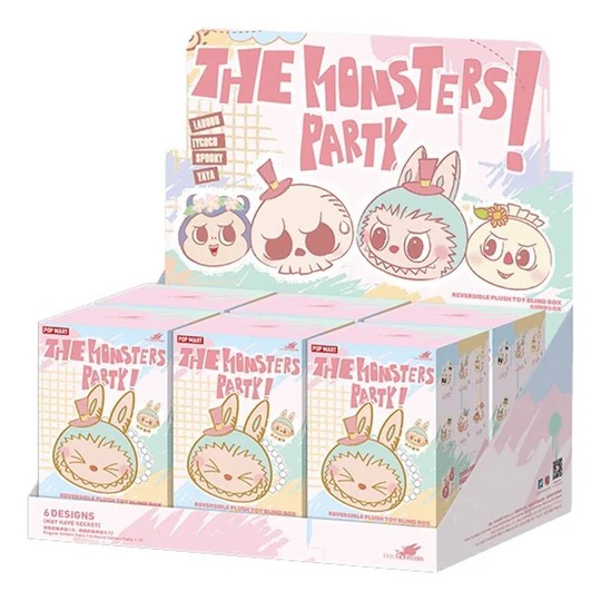 Pop Mart The Monsters Labubu Party Reversible Pendant Sealed Case (6 Blind Boxes)