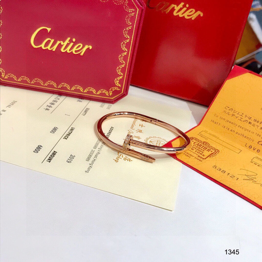 【Cartier】Juste un Clou Diamond Bracelet丨Stainless Steel Rose Gold丨Double Diamond丨Full Set Packaging